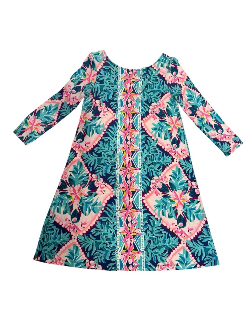 💜Lilly Pulitzer Ophelia Swing Dress in Seaside Aqua Coconut Cove Size Small